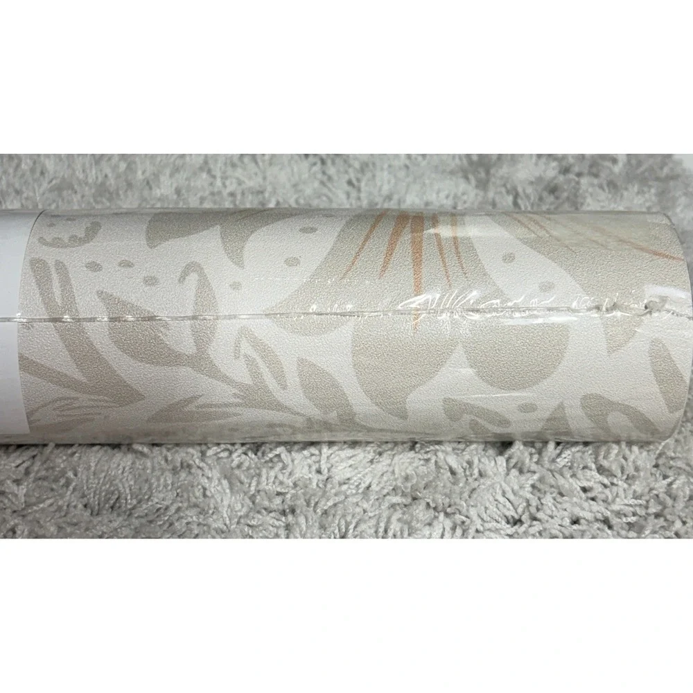 VEELIKE William Morris Neutral Botanical Peel and Stk Wallpaper 17.7x118